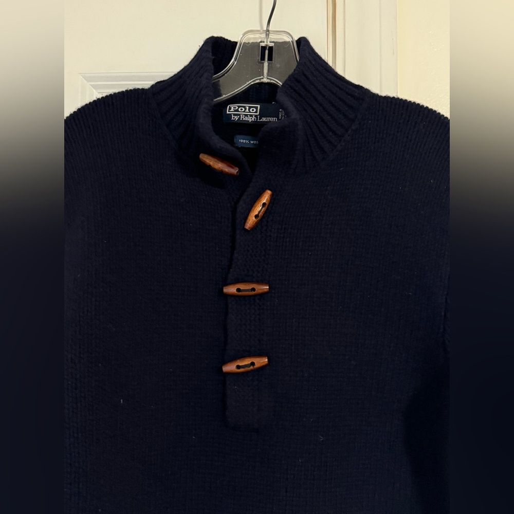 Polo Ralph Lauren Wool Knit Toggle button Sweater size M knit - Picture 5 of 9